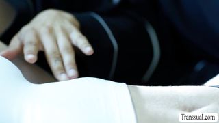 Nasty Trans babe licks and fucks her horny babe