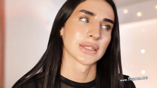 Hottie Latina Passionately Strokes Her Penis