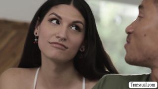 Skinny TS chick Zariah Aura analed by hard bigdick