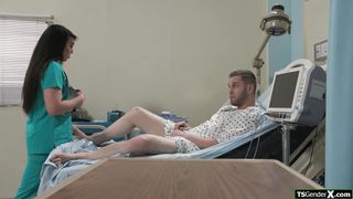 Asian tgirl nurse Kasey Kei suck patient