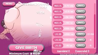 Click and click until her belly grows