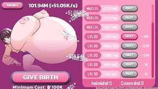 Click and click until her belly grows