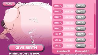 Click and click until her belly grows