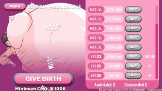 Click and click until her belly grows