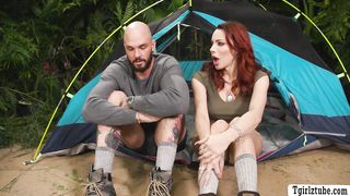 TS Mountain climber gets ass fucked in the tent