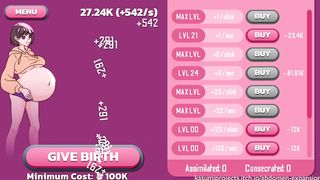 INFLATE HER BELLY WHILE SHE STANDING