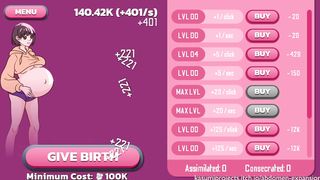 INFLATE HER BELLY WHILE SHE STANDING