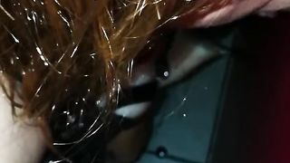 Eichel lecken am Gloryhole