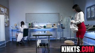 Slim Natalie Mars rims hard the asshole of tatted Charlotte Sartre