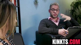 Dominant athletic Wolf Hudson hard fucks petite trans Andylynn Payne