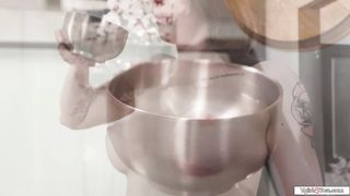 The nurumassage makes my trans dick hard