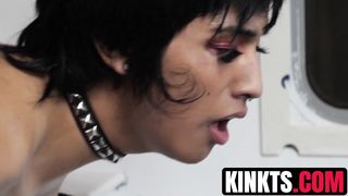 Muscled Dom ferociously ravaged TS babe Pixi Lusts tight ass