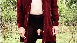 Crotchless opaque tights