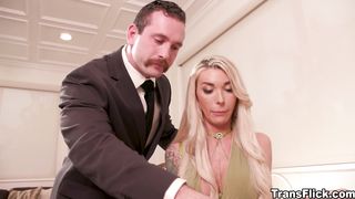 Lawyer and client kiss in the heat of the moment