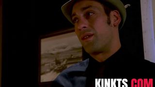 Slim trans Casey Kisses fucks the sweaty asshole of hairy DJ