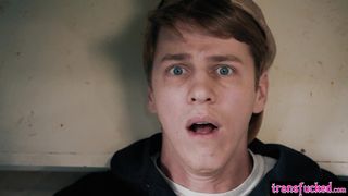 Hot shemale getting plumbers attention