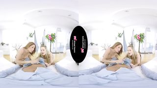 TSVirtuallovers VR - Light-Haired Lady enjoys T-Girl Spunk-Pump