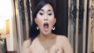 Big-Chested Solo T-Model Honey Stroking On Cam