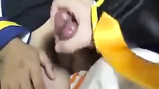 two Chinese Traps massaging man-meat