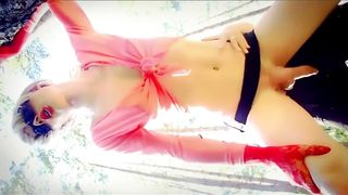 Phymosis no palms cum-shot at the forest