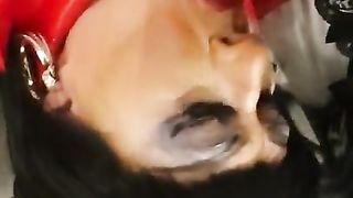 Celeste deep throating BIG BLACK COCK