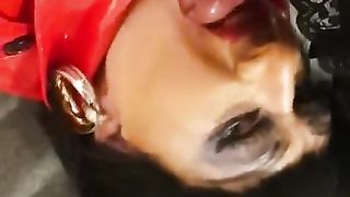 Celeste deep throating BIG BLACK COCK