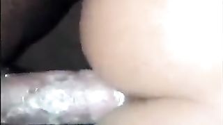 Car driver parking his BIG BLACK COCK in my cock-squeezing backside