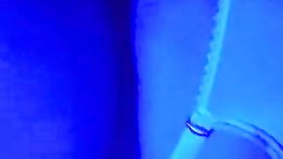 Sissy with adorable butt pounded in blue from Dual list.