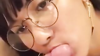 Lovely trans fellates her dude