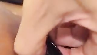 Lovely trans fellates her dude