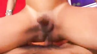 Sensuous t-girl POINT OF VIEW without a condom poking