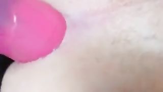 Drilling my mental domination sissy bootie with XXL pinkish faux-cock