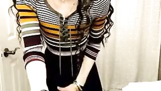 dark haired sissy dancing