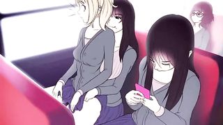 Transgirl drills female on college bus