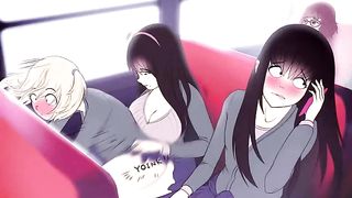 Transgirl drills female on college bus