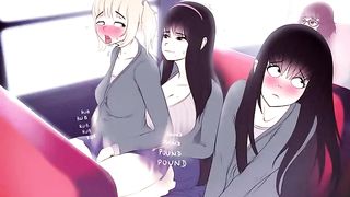 Transgirl drills female on college bus