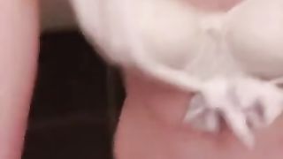 Crossdresser piss conformed on wc blow it up slut