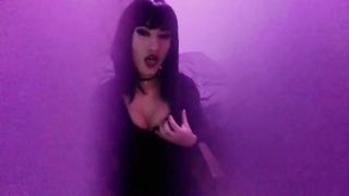 HIGHLY ultra-cute ladyboy milks enormous man sausage  on webcam