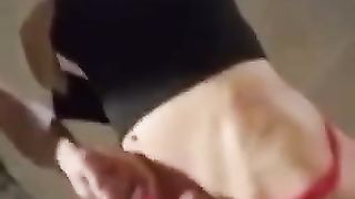 Part 1. Sissy trap bitch taunting fellow on public parking