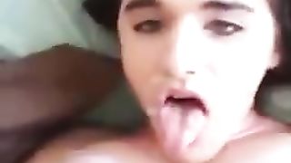 Warm and succulent teenie self facial cumshot