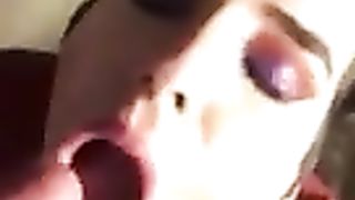 Concluding on First-Timer TRANSSEXUAL Face and Guzzles Spunk