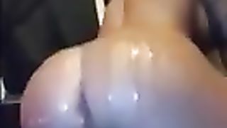 Platinum-Blonde Shemale Oily Culo