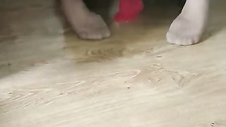 Crossdresser ClaudiaStarr takes her fake penis in butt