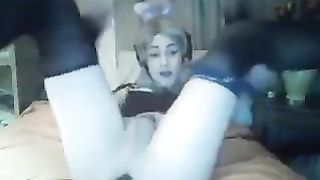 Maggie putting her playthings to excellent use