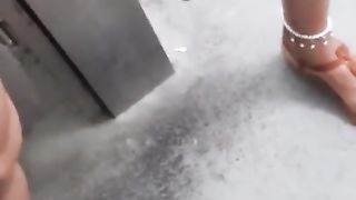 T-Model Nutting, Fuck Stick in Booty, Public Rest Room