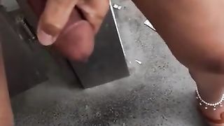 T-Model Nutting, Fuck Stick in Booty, Public Rest Room