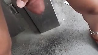 T-Model Nutting, Fuck Stick in Booty, Public Rest Room