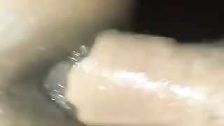 A dark-hued tgirl doing what she does finest with a milky fellow