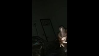 T-Model Gives BIG BLACK COCK Hand Job, THICK Money-Shot!