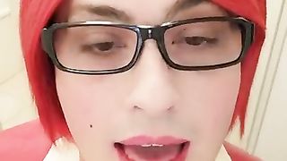 trio two 1 Jizm on my Ahegao Face